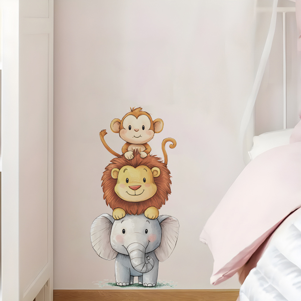Baby Nursery Stickers - Autocollants muraux mignons d'animaux de la