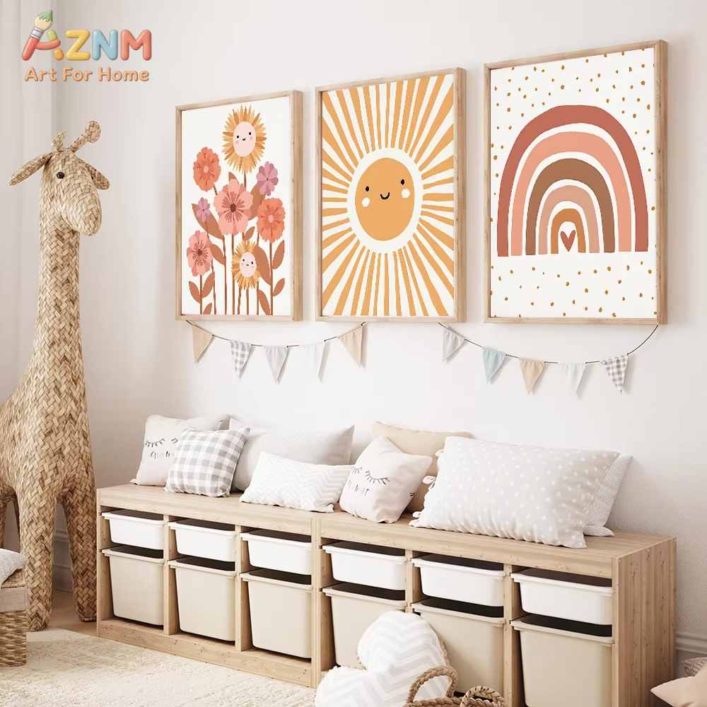 Baby Nursery Neutral - AZNM Tableau mural sur toile style