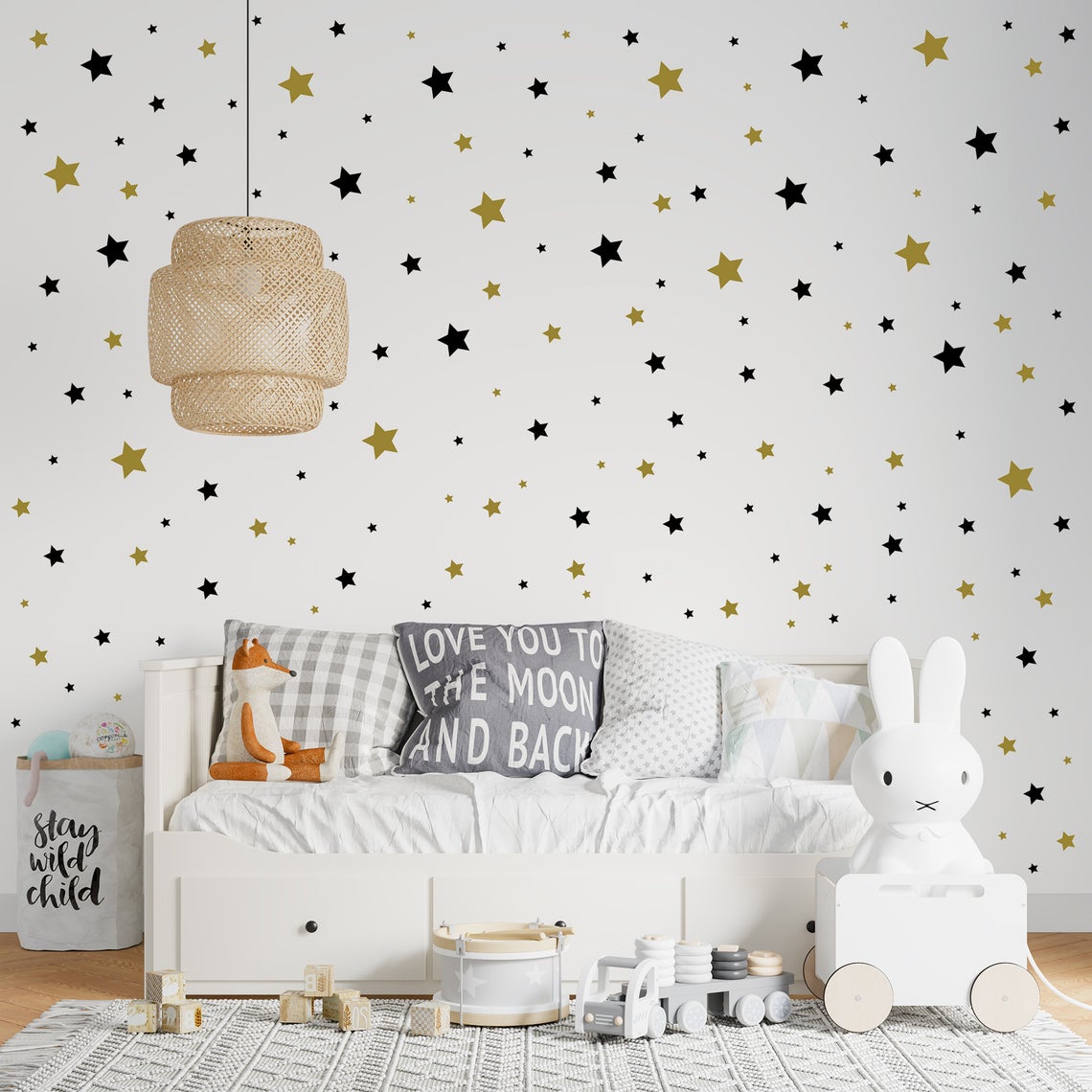 Baby Nursery Stickers - Autocollant Mural en Forme d'Étoile de