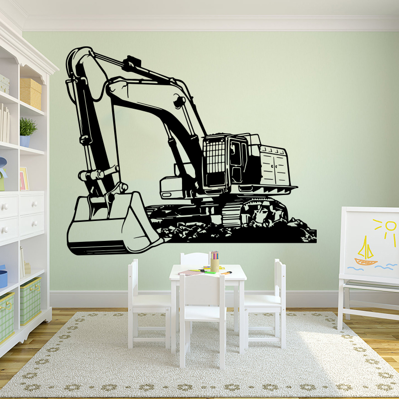 Baby Nursery Stickers - Grand équipement lourd pelle pelle autocollant