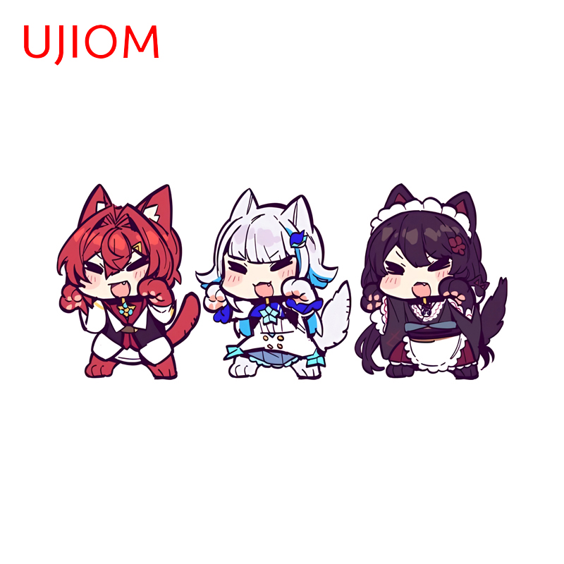 Baby Nursery Wallpaper Girl - UJIOM Chibi Hololive trois filles Stickers