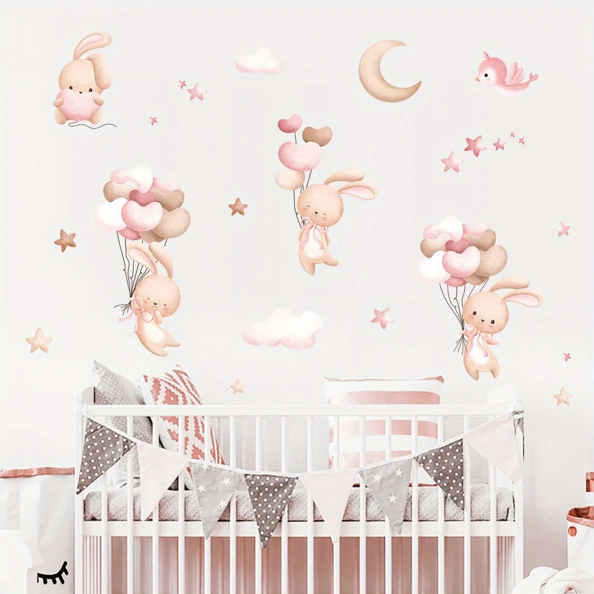 Autocollants muraux en forme d - Baby Nursery Wallpaper Girl avis et prix
