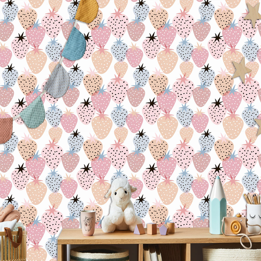 Papier peint autocollant motif - Baby Nursery Wallpaper Girl avis et prix