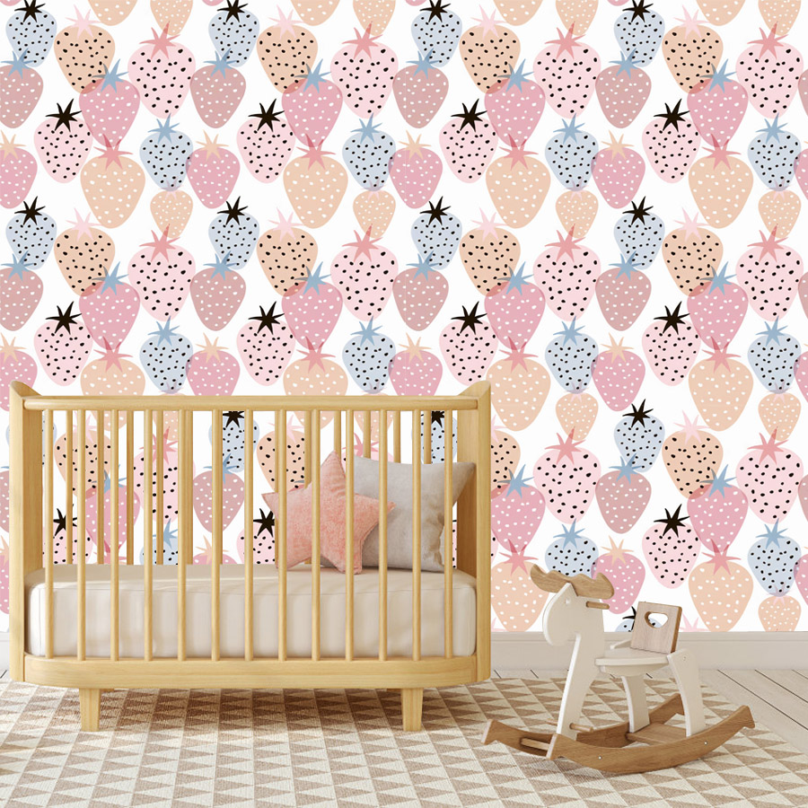 Papier peint autocollant motif - Baby Nursery Wallpaper Girl avis et prix