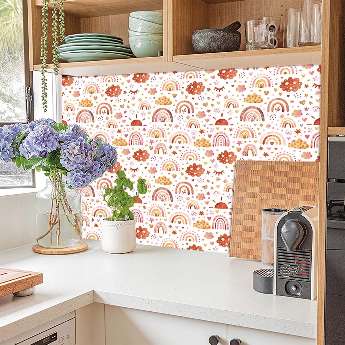 Papier peint arc-en-ciel à déc - Baby Nursery Wallpaper Girl avis et prix