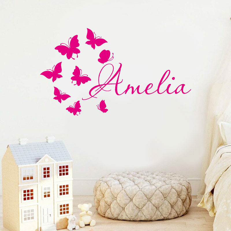Autocollant mural papillon de  - Baby Nursery Wallpaper Girl avis et prix