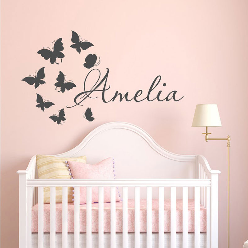 Autocollant mural papillon de  - Baby Nursery Wallpaper Girl avis et prix