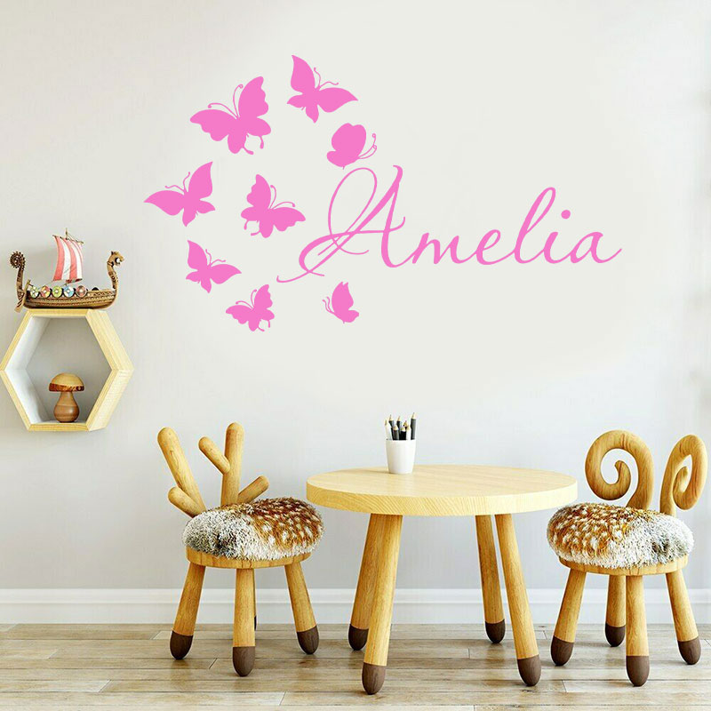Autocollant mural papillon de  - Baby Nursery Wallpaper Girl avis et prix