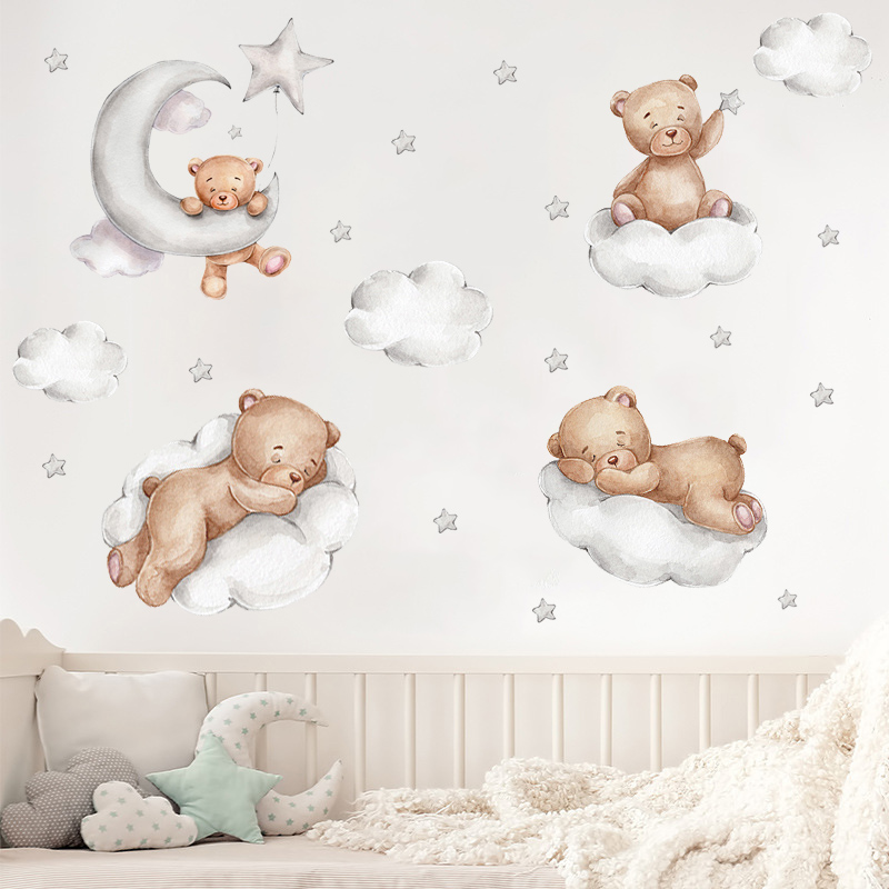 Autocollants muraux en forme d - Baby Nursery Wallpaper Girl avis et prix