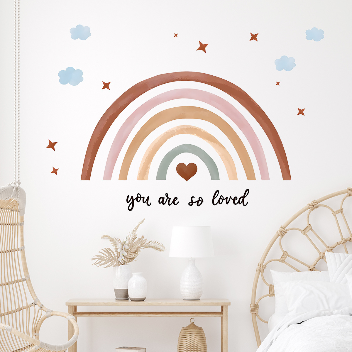 Autocollant mural arc-en-ciel  - Baby Nursery Wallpaper Girl avis et prix