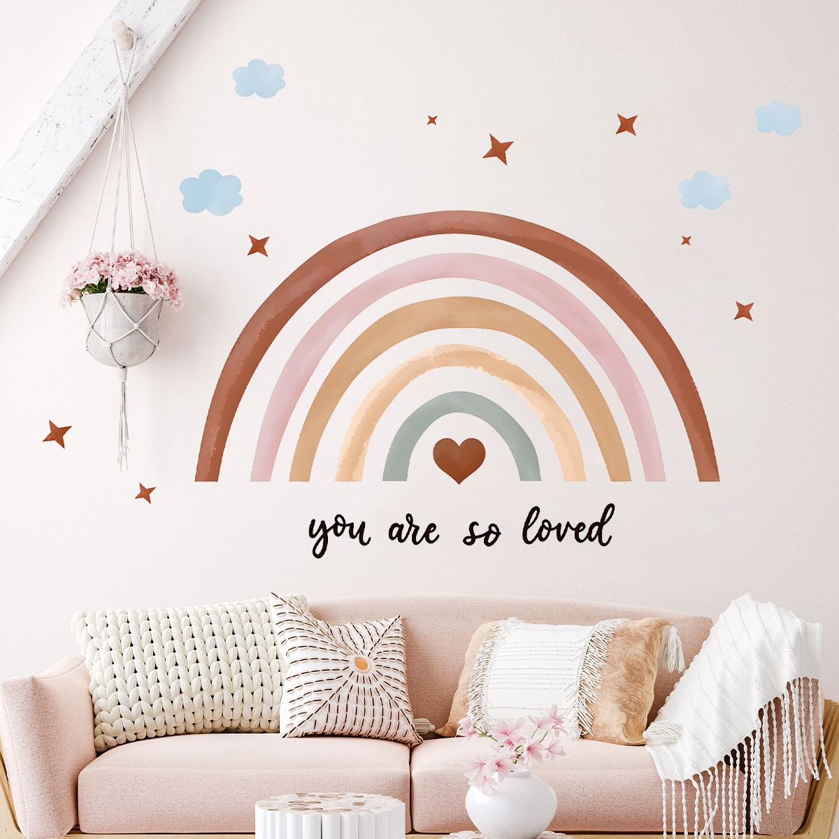 Autocollant mural arc-en-ciel  - Baby Nursery Wallpaper Girl avis et prix