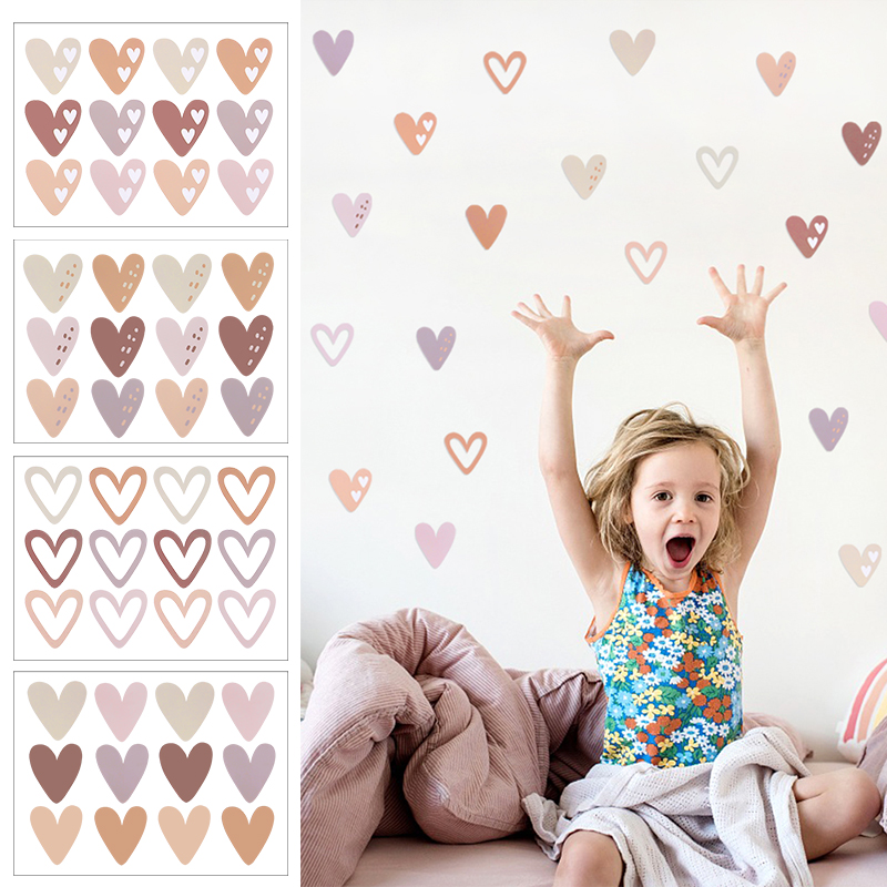 Autocollant mural Lovely Heart - Baby Nursery Wallpaper Girl avis et prix