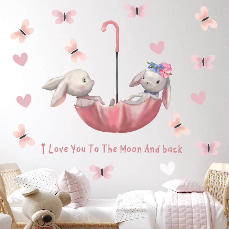 Autocollants Muraux en Forme d - Baby Nursery Wallpaper Girl avis et prix