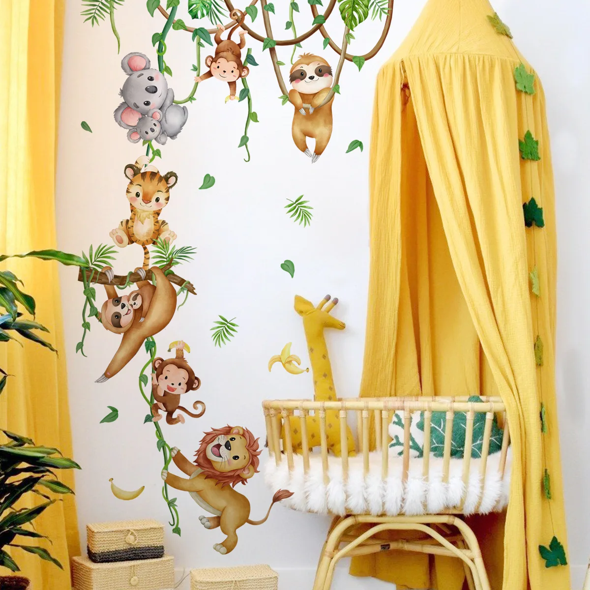 Autocollants muraux aquarelle, - Baby Nursery Wallpaper Girl avis et prix