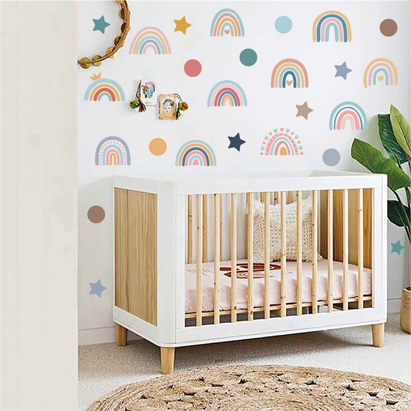 A44Z-Boho arc-en-ciel stickers - Baby Nursery Wallpaper Girl avis et prix