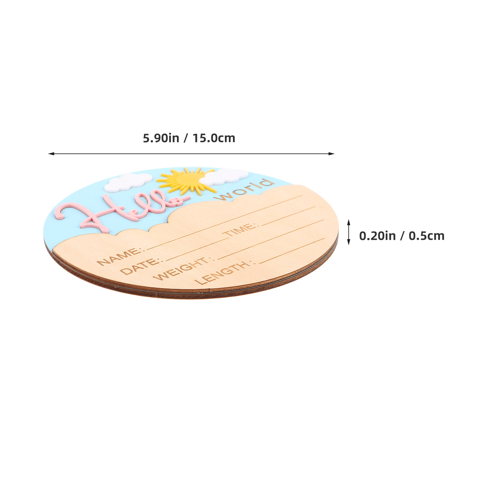 Panneau de bienvenue rond en b - Baby Nursery Neutral avis et prix