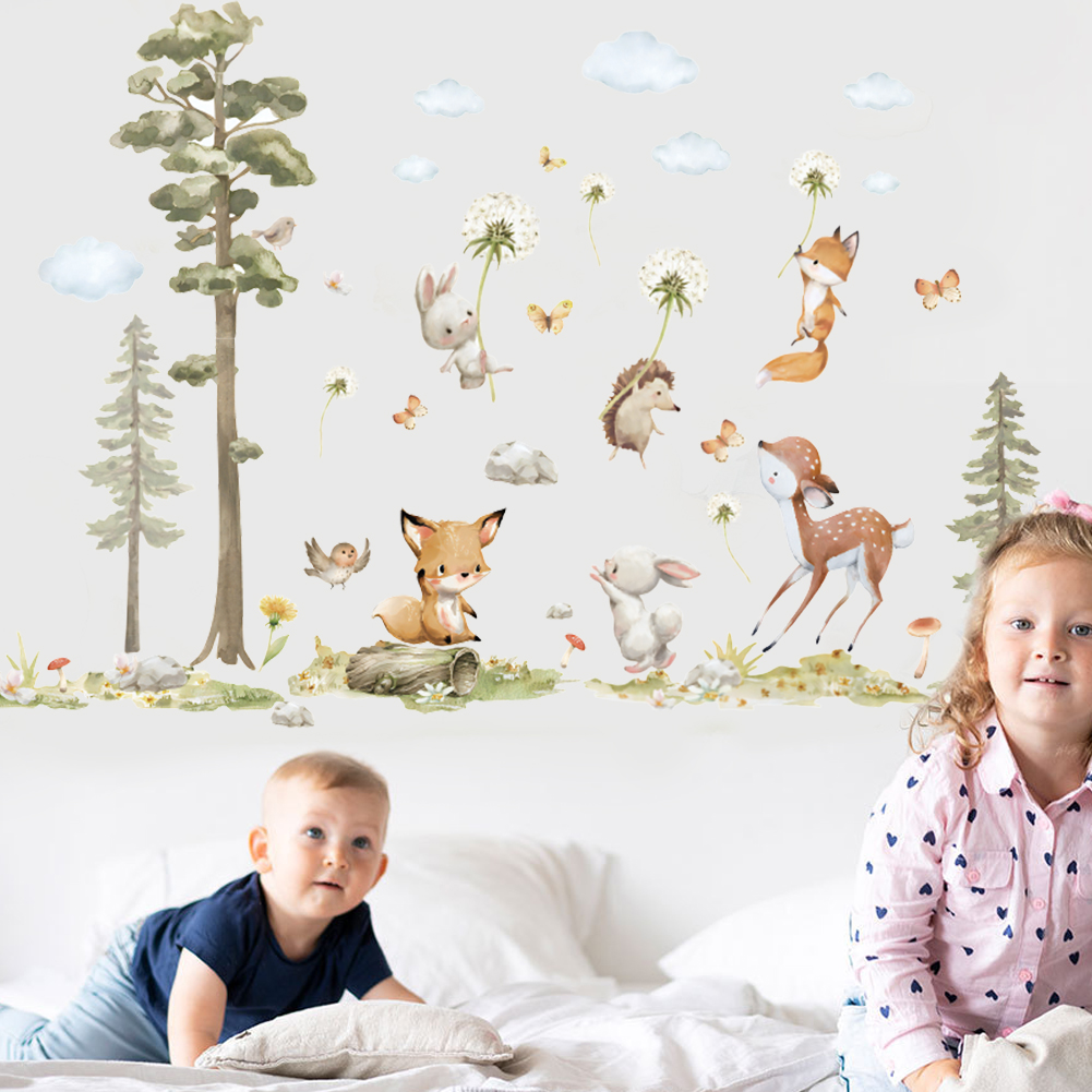 Autocollants muraux animaux de - Baby Nursery Wallpaper Girl avis et prix